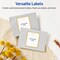 Avery Printable Rectangle Labels, 4" x 3-1/3", Glossy White, Pre-printed Metallic Gold Hanging Ornaments Design, Sure Feed Technology, Laser & Inkjet Compatible, 80 Total